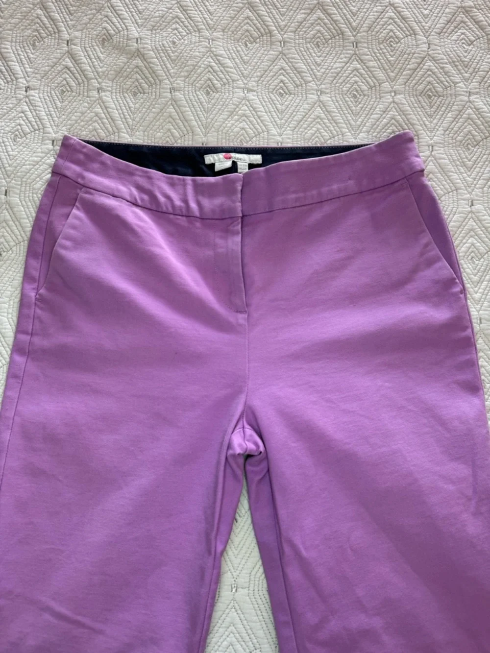 Boden Richmond Lavender Purple Lilac Ankle Pants Women's 6R Slim Tailored - Picture 7 of 16